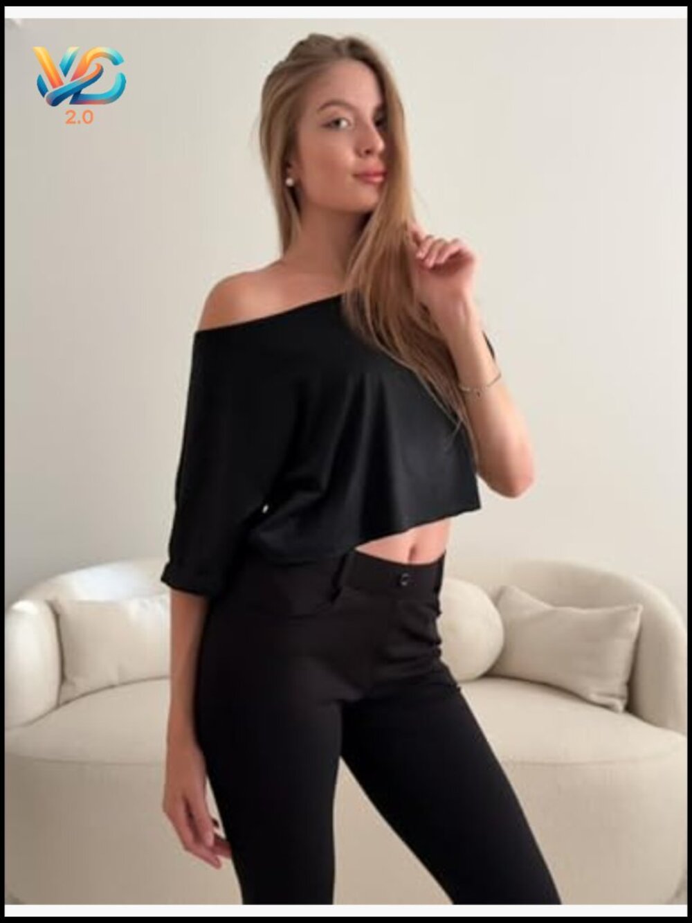 Off The Shoulder Crop Top Short Sleeve Boat Neck Loose Fit Y2K Streetwear Tee - Picture 4 of 7